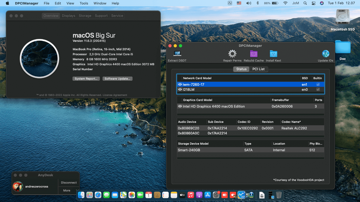 Lenovo Thinkpad X240 9th [Haswell + Intel HD 4400 + PS2]   OpenCore 1